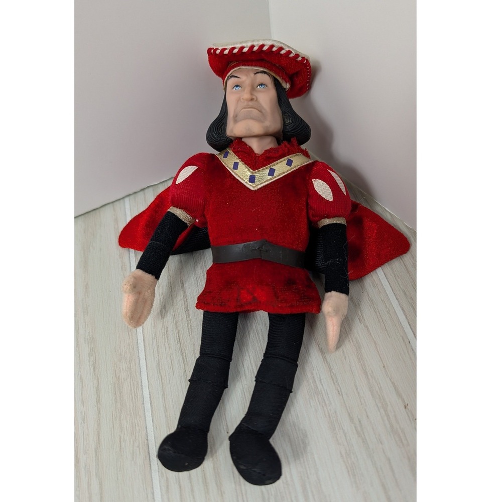 DreamWorks Shrek FLAWS Lord Farquaad Plush Doll Figure Red Royal Outfit Vintage